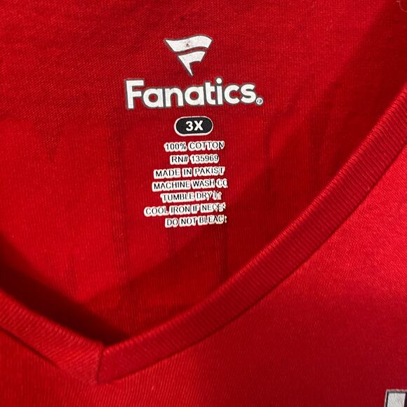 Kansas City Chiefs Womens V-Neck Shirt Patrick Mahomes #15 Super Bowl NFL Red 3X - Picture 4 of 5